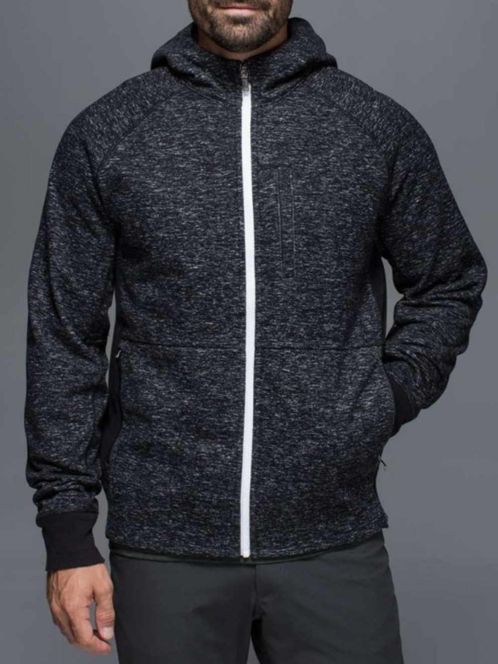 lululemon athletica Best Coast Heathered Hooded Zip-Up Sweater Hoodie Grey